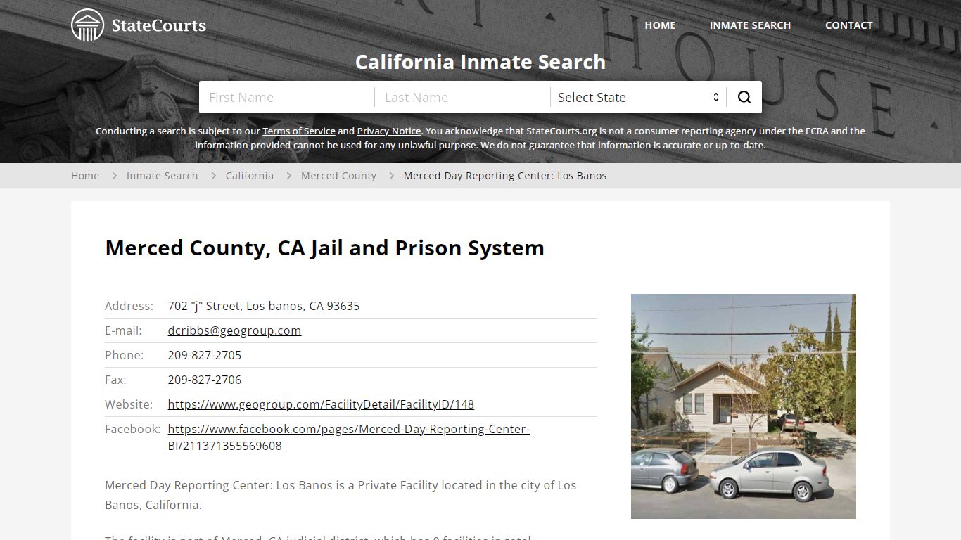 Merced Day Reporting Center: Los Banos Inmate Records ...