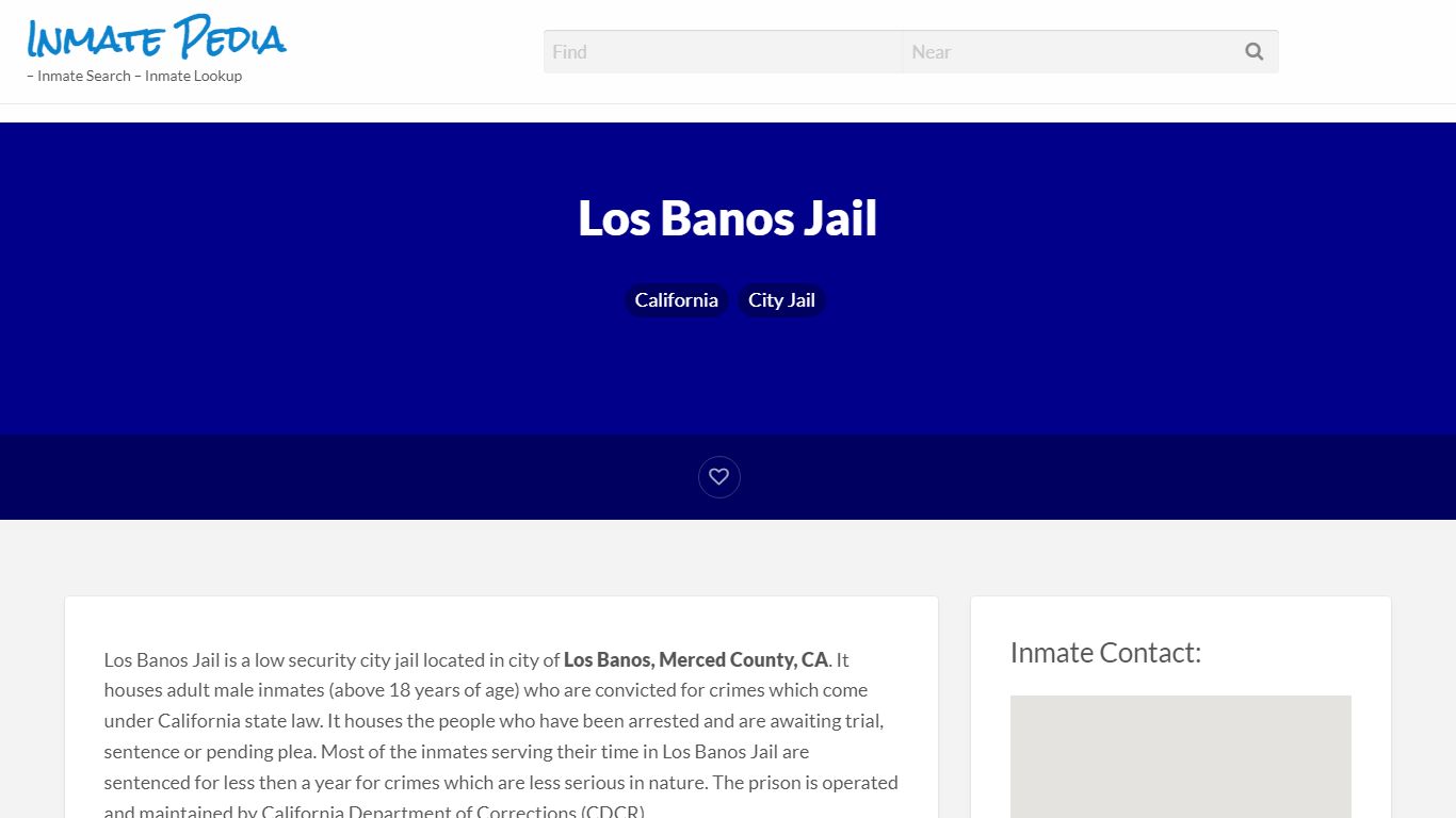 Los Banos Jail – Inmate Pedia – Inmate Search – Inmate Lookup